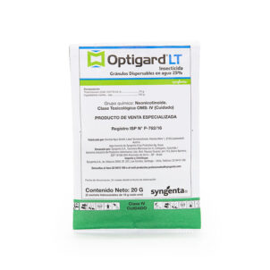 Envase de Insecticida Optigard LT 20 grs.