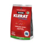 Imagen de Rodenticida Klerat Cebo Blando 150 g en su empaque original, mostrando el logo y detalles del producto.